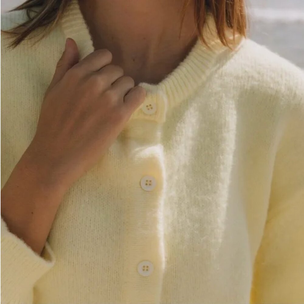 daily drills sweater button up YELLOW M/L